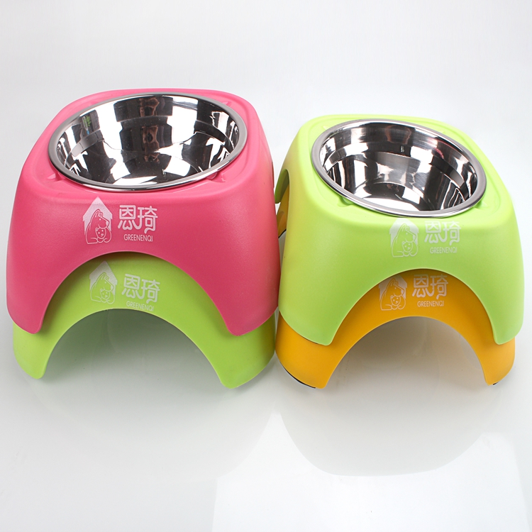 High Quality Dog Bowls with Stand Steel Bowl Non-Slip 